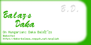 balazs daka business card